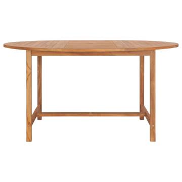 Garden Table 150x76 cm Solid Teak Wood | Hipomarket