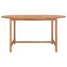 Garden Table 150x76 cm Solid Teak Wood Size 150 x 76 cm Quantity in Package 1 Shape round 