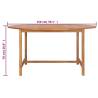 Garden Table 150x76 cm Solid Teak Wood | Hipomarket