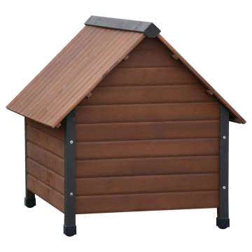 @Pet Dog House with Plastic Flaps - Rustique Brown (88x78x80 cm)