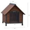 @Pet Dog House with Plastic Flaps - Rustique Brown (88x78x80 cm)