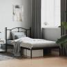 Metal Bed Frame with Headboard Black 100x200 cm Colour black Size 100 x 200 cm Model with headboard 