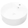 Elegant Round Ceramic Bathroom Sink Basin - White & Stylish