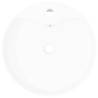 Elegant Round Ceramic Bathroom Sink Basin - White & Stylish