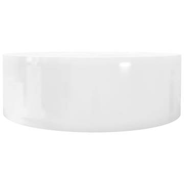 Elegant Round Ceramic Bathroom Sink Basin - White & Stylish