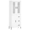 Stylish Highboard White 69.5x34x180 cm - Durable Design