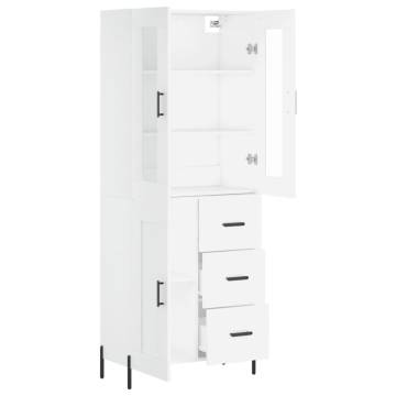 Stylish Highboard White 69.5x34x180 cm - Durable Design