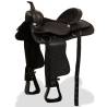 Real Leather Western Saddle Set - 17" Black | HiPO Market