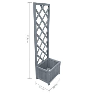 Trellis Planter 40x30x135 cm Solid Firwood - Hipomarket