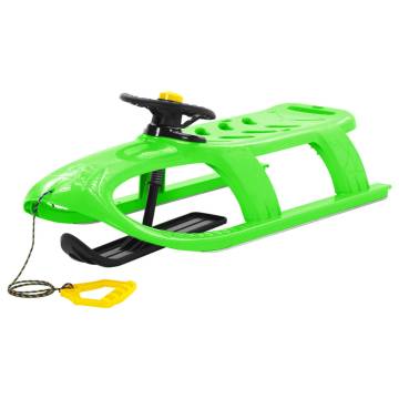 Sledge with Wheel Green - Durable & Fun for Kids