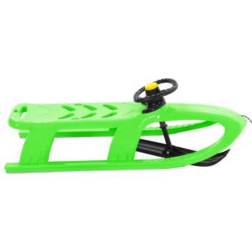 Sledge with Wheel Green - Durable & Fun for Kids