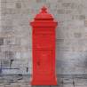 Pillar Letterbox Aluminium Vintage Style Rustproof Red Colour red 