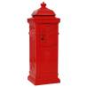 Vintage Red Aluminium Pillar Letterbox - Rustproof & Elegant