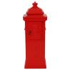 Vintage Red Aluminium Pillar Letterbox - Rustproof & Elegant