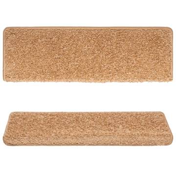 Beige Carpet Stair Treads - Set of 15 | Hipomarket UK