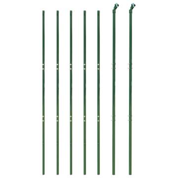 Wire Mesh Fence with Spike Anchors Green 2x10 m | HIPO Market