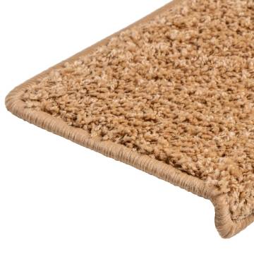 Beige Carpet Stair Treads - Set of 15 | Hipomarket UK