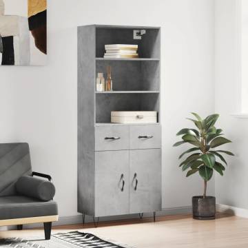 Highboard Concrete Grey - Stylish Storage Solution | Hipo Market