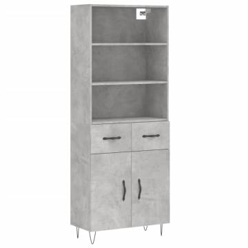 Highboard Concrete Grey - Stylish Storage Solution | Hipo Market