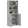 Stylish Highboard Concrete Grey - Durable Engineered Wood | HipoMarket