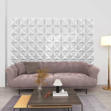 3D Wall Panels - Origami White 48 pcs 12 m² | HipoMarket UK