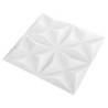 3D Wall Panels - Origami White 48 pcs 12 m² | HipoMarket UK