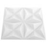 3D Wall Panels - Origami White 48 pcs 12 m² | HipoMarket UK