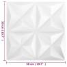 3D Wall Panels - Origami White 48 pcs 12 m² | HipoMarket UK