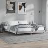 Bed Frame Grey Sonoma 140x200 cm Engineered Wood Colour grey sonoma Size 140 x 200 cm 