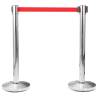 4 pcs Stainless Steel Stanchions with Retractable Belts