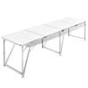 Adjustable Foldable Camping Table - Aluminium 240 x 60 cm