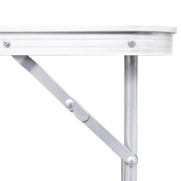 Adjustable Foldable Camping Table - Aluminium 240 x 60 cm