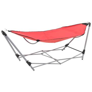 Red Hammock with Foldable Stand - Relax Anywhere | Hipo Market