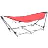 Red Hammock with Foldable Stand - Relax Anywhere | Hipo Market