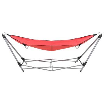 Red Hammock with Foldable Stand - Relax Anywhere | Hipo Market