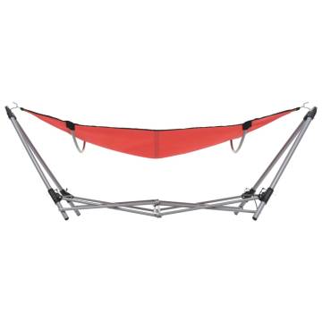 Red Hammock with Foldable Stand - Relax Anywhere | Hipo Market