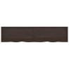 Wall Shelf Dark Brown - Solid Oak Wood Storage Solution