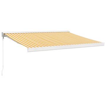 Retractable Awning Yellow & White 3x2.5m - Durable & Stylish