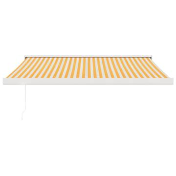 Retractable Awning Yellow & White 3x2.5m - Durable & Stylish