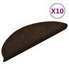 Self-Adhesive Brown Stair Mats - 10 Pcs | HipoMarket UK