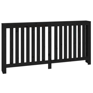 Black Radiator Cover - Solid Pine Wood | 169x19x84 cm