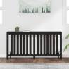 Black Radiator Cover - Solid Pine Wood | 169x19x84 cm