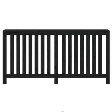 Black Radiator Cover - Solid Pine Wood | 169x19x84 cm