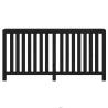 Black Radiator Cover - Solid Pine Wood | 169x19x84 cm