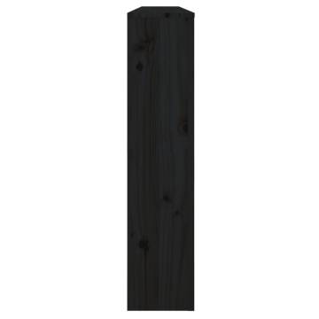 Black Radiator Cover - Solid Pine Wood | 169x19x84 cm