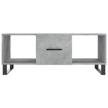 Stylish Concrete Grey Coffee Table - 102x50x40 cm