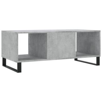 Stylish Concrete Grey Coffee Table - 102x50x40 cm