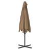 Outdoor Parasol with Steel Pole 300 cm - Taupe | Hipo Market