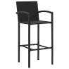 Bar Stools 4 pcs Black Poly Rattan - Stylish & Durable