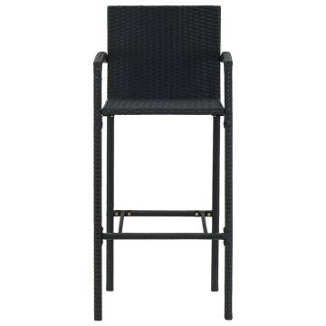 Bar Stools 4 pcs Black Poly Rattan - Stylish & Durable